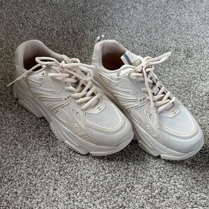 Madden Girl Cream Athletic Sneakers
